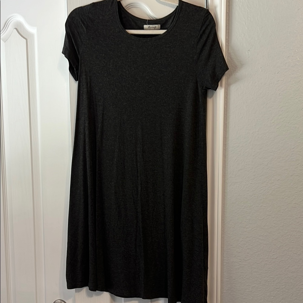 Madewell Charcoal Grey T-Shirt Dress | size S